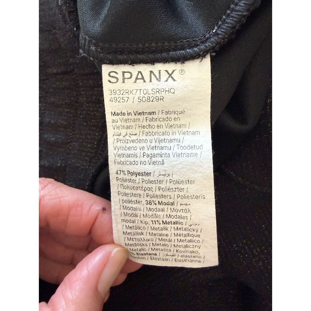 Spanx Air Essentials Wide Leg Shimmer Metallic Pull On Comfort Soft Size Large - Picture 16 of 16